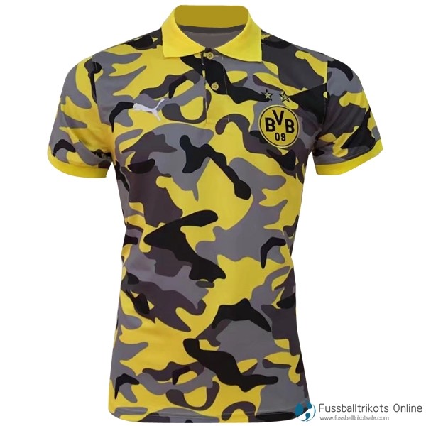 Borussia Dortmund Polo 2017-18 Gelb Grau Fussballtrikots Günstig